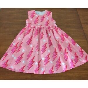 Lola and the Boys Twinkling Lightning Bolt sleeveless Dress size 10 NEW No tags